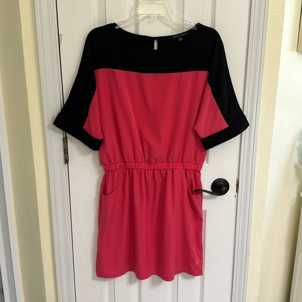 Sweet Rain pink and black dress